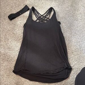lululemon athletica Black Crisscross Tank Top